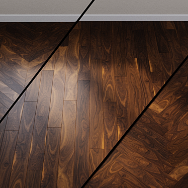 Haro 4000 Series Top Connect Parquet Board in American Walnut 3D model image 1 