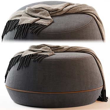 Cozy Cocoon Pouf: Modern and Stylish Seating 3D model image 1 