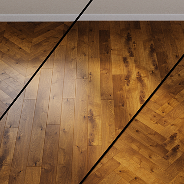 HARO PARQUET 4000 Plank: Oak Mocha 1-strip 3D model image 1 