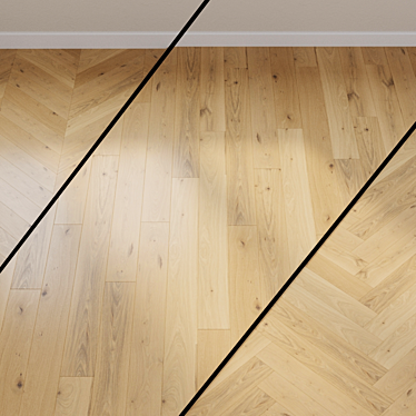 HARO PARQUET 3500 Oak Light White Plank 3D model image 1 