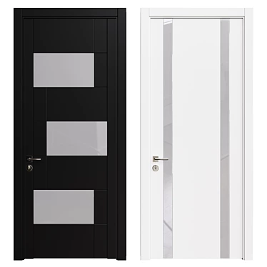 Contemporary Interior Door 3D model image 1 