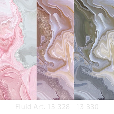 MasterFresok Fluid Art Photowall - Customizable & Waterproof 3D model image 1 