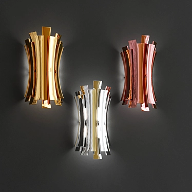 Brass Petal Wall Sconce: Etta by Delightfull 3D model image 1 