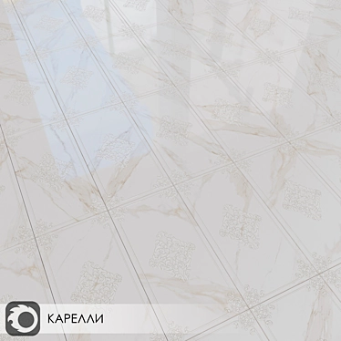 Carelli Beige Ceramic Tiles 3D model image 1 