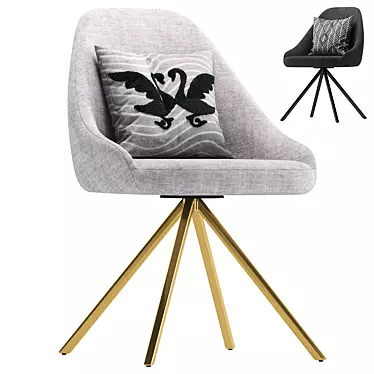 Elegant Seville Desk Chair 3D model image 1 