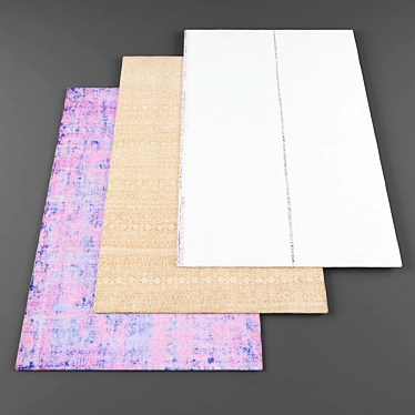 High-Res Modern Rugs Set 3D model image 1 