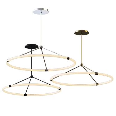 Sleek Halo Pendant Light 3D model image 1 