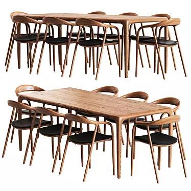 Artisan Neva Table & Chair Set 3D model image 1 