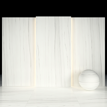 Elegant White Zebrino Marble 3D model image 1 