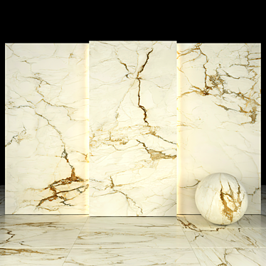 Calacatta Old Stain Marble: Texture Variety 3D model image 1 
