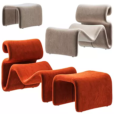 Artilleriet - Etcetera (Fabric Lounge Chair and Footstool)