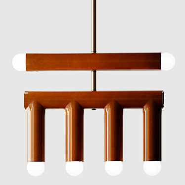 Elegant Trn D2 Pendant Lamp - Black & Brown 3D model image 1 