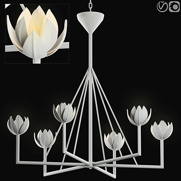 Elegant Alberto Chandelier: Stunning and Luxurious 3D model image 1 