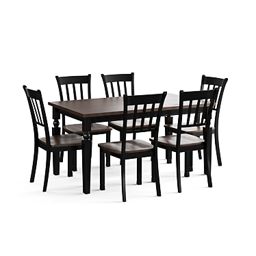 Elegant Owingsville Dining Set 3D model image 1 