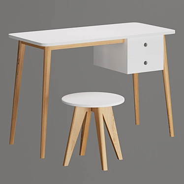 JIMI Desktop: Sleek and Stylish Workstation from La Redoute 3D model image 1 