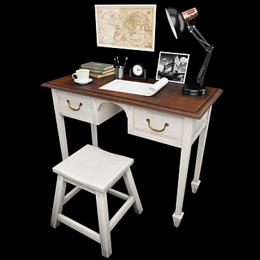 Italian Office and Home Workspace 3D model image 1 