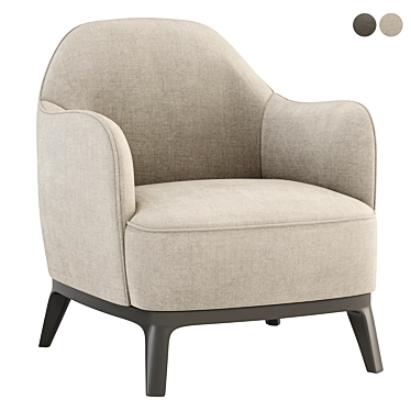 Lysandre Flexform Armchair: Seamless Style and Comfort 3D model image 1 