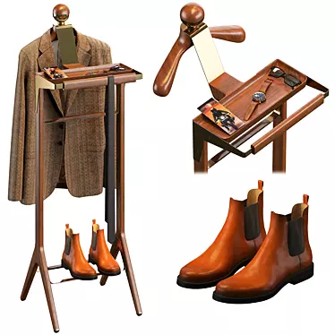 Classical Valet Stand: Organize Your Style 3D model image 1 