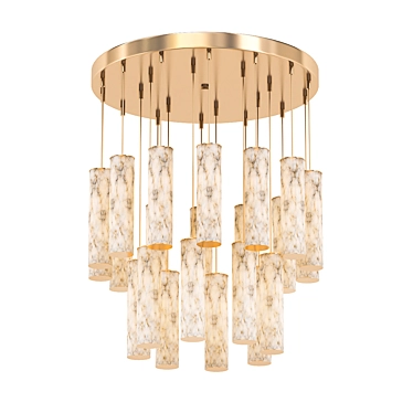 Golden Marble Pendant Lights 3D model image 1 