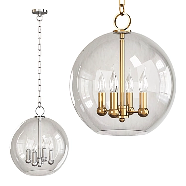 Elegant Mini Jupiter Chandelier 3D model image 1 