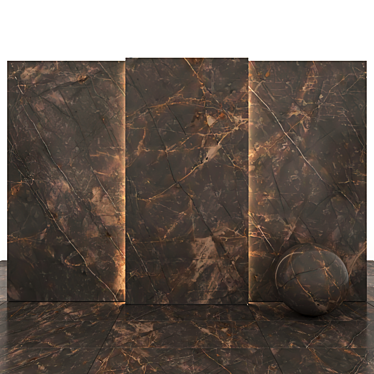 Pulpis Dark Gray Marble: Luxurious Texture Collection 3D model image 1 
