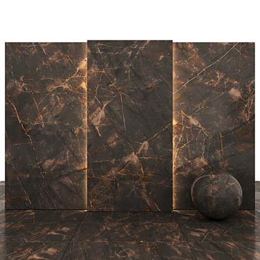 Pulpis Dark Gray Marble: Elegant, Versatile Tiles 3D model image 1 