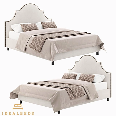 Elegant Cheresse Bed 3D model image 1 