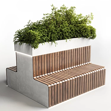 Versatile Plant Bench for Indoor and Outdoor Use 3D model image 1 