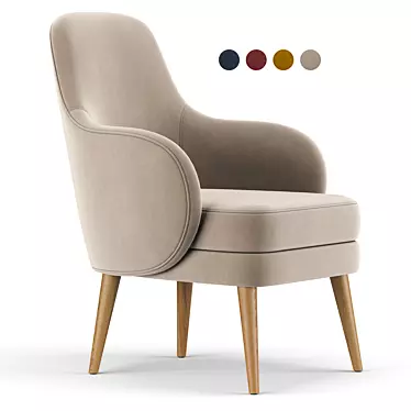 Elegant Amaia Chair: Stylish Comfort 3D model image 1 