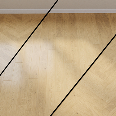 HARO PARQUET 4000: Invisible Oak Plank 3D model image 1 