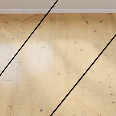 HARO PARQUET 4000 Invisible Oak Plank 3D model image 1 