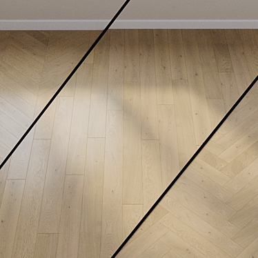 HARO PARQUET 4000 Sand Gray Oak 180 2V Plank 3D model image 1 