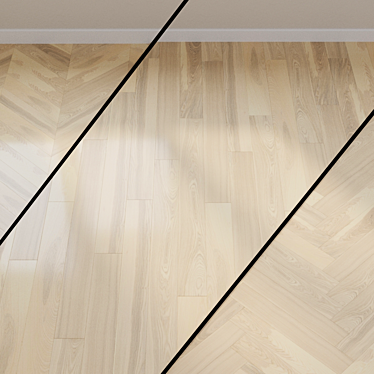 HARO PARKETT 4000 Country Ash: Elegant, Textured Parquet 3D model image 1 