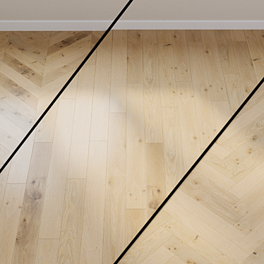 HARO PARQUET 4000 Oak Cream White 1-Strip 180 3D model image 1 