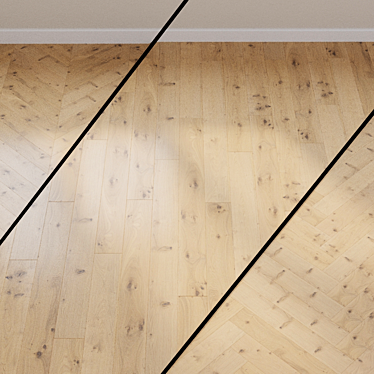 HARO PARQUET 4000 Oak Puro White Retro 3D 3D model image 1 