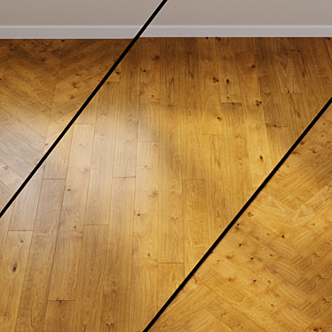 Parquet Board - HARO Plaza Oak Vario 1-Strip  Stylish Wood Flooring 3D model image 1 