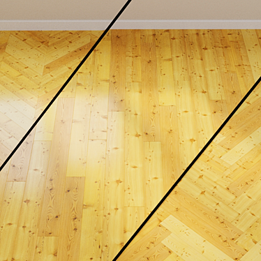 HARO Parquet 4000 Plank - Brushed Larch 1-Strip 3D model image 1 