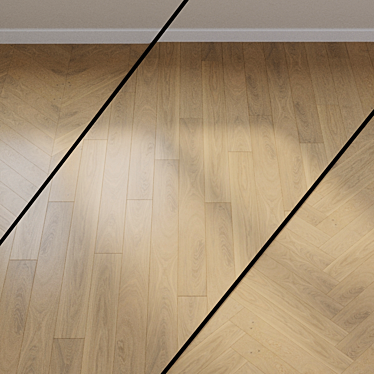 HARO Parquet 4000 Sand White Oak - Elegant Flooring 3D model image 1 