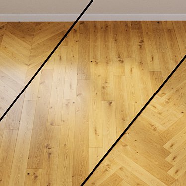 HARO PARQUET 4000 Oak Savage: Elegant 1-Strip Plank 3D model image 1 