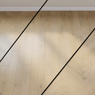 HARO PARQUET 4000 Gray Oak Plank 3D model image 1 