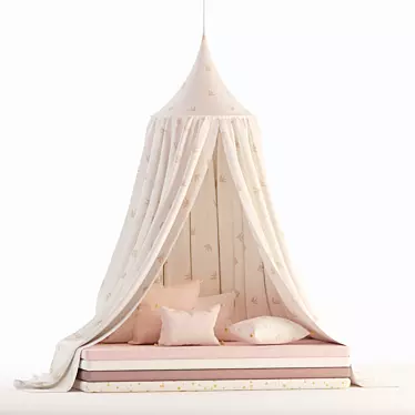 Dreamy Canopy Sleep Set 3D model image 1 