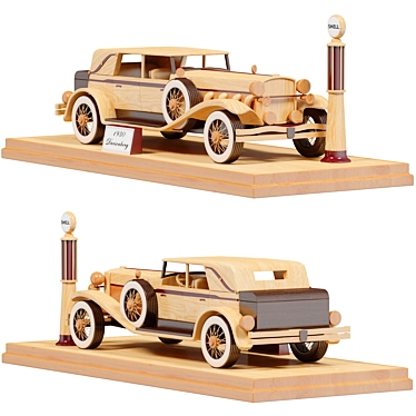 Title: Duesenberg Model J Wooden Collectible 3D model image 1 