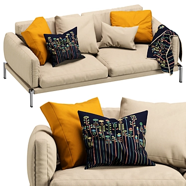Compact and Stylish Flexform Sofa 3D model image 1 