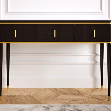 Hollywood console with three drawers