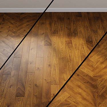 Versatile Amber Oak Parquet Board 3D model image 1 