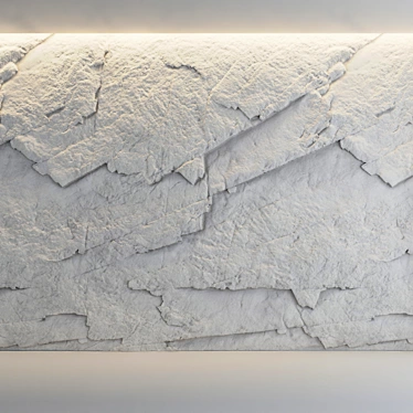 Premium Stone Wall Material - Dark and Light Variants 3D model image 1 
