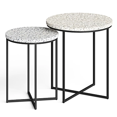  Rayna Terrazzo Side Table: Modern Elegance for Any Space 3D model image 1 