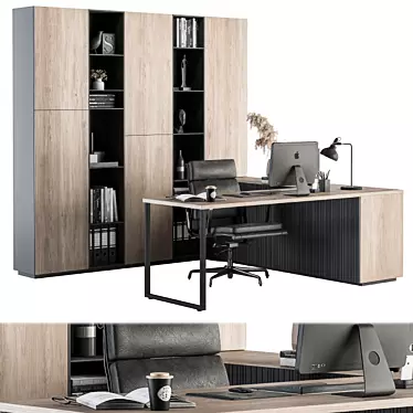 Executive Office Furniture Set 3D model image 1 