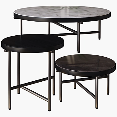 Elegant Torii Tables: Minotti's 3D Masterpiece 3D model image 1 