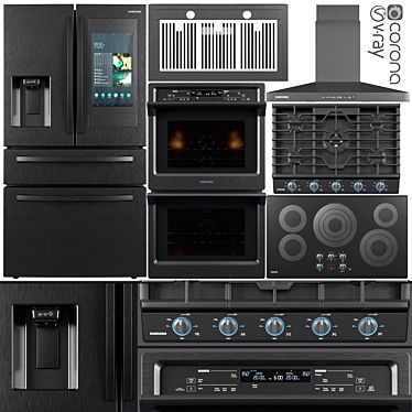 Samsung Appliance Package: Cook, Chill, and Extract! 3D model image 1 